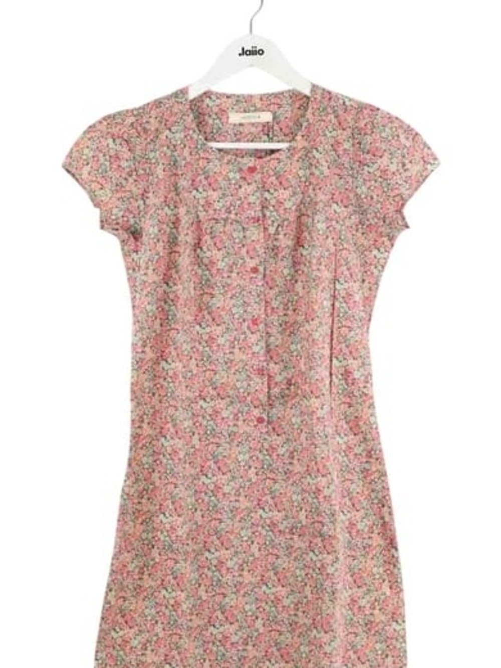 floral RED cap sleeves dress/tunic from french brand Sessùn